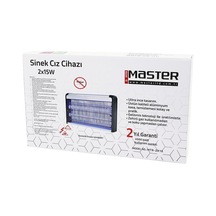 Master Mtr-2x15 Sinek Öldürücü Cız Cihazı Makine 3000v Gerilim 52.5x10x31.5cm 30w 80m2 Etkili