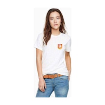 Anime Fairy Tail Glass Guild Emblem Baskılı Beyaz Kadın Tshirt (534310023)