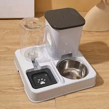 Techtic Otomatik Kedi&köpek Mama Su Kabı 2'si 1 Arada Su Sebili Evcil Hayvanlar İçin Mama Ve Su Kabı