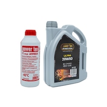Power Ten 20W-50 Motor Yağı 4 L + Kırmızı Antifriz -40 C 1.5 L
