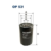 Filtron Op531 Yağ Filtresi Opel Ascona B Omega A 78 H17w08