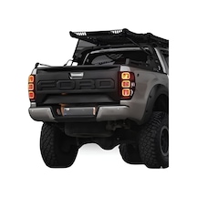 Ford Ranger 2016-2021 Bagaj Kapağı Kaplama Tailgate Kaplama Ford Yazı Vurgulu Siyah Mat