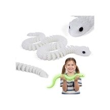 67 Cm Büyük Boy Fosforlu Eklemli Yılan Oyuncak Karanlıkta Parlayan Hareketli 3d Baskı Figür