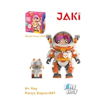 Jaki Space Quest Serisi Turuncu Astronot-jk9108 497 Parça Oyuncak Yapım Seti