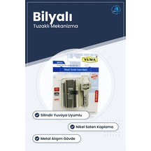 Bilyalı Tuzaklı Silindir Barel Kilit Nikel Saten Kapı Kilidi Güve