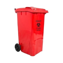 Safell Plastik Tıbbi Atık Çöp Konteyneri 240 Litre Konteyner Turuncu N11.232
