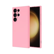 Galaxy Uyumlu S25 Ultra Kılıf Yumuşak Silikon Kamera Korumalı Lansman Pazarplus Pembe