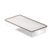 5310 8li Buzdolabı Organizeri Mikrodalga Ve Derin Dondurucu Buzluk Bakliyat Saklama Kabı - 2lt Cappucino Diğer