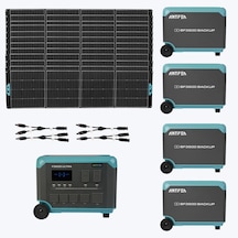 Antfea F3600 Ultra + 4 Adet Bf3600 Backup Batarya + 12 Adet 400w Paneli + 2 Adet Paralelleme Kablosu 3.6 Kw / 21.5 Kwh / 4.8 Kw