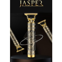 Jasper Metal Gövdeli T Bıçak Saç Ense Sakal Tıraş Makinesi