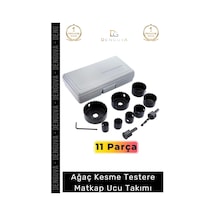 Matkapucu 11 Parça Metal Ahşap Plastik Mdf Alüminyum Delik Açma Seti Tavan Kesme Matkap Ucu Takımı