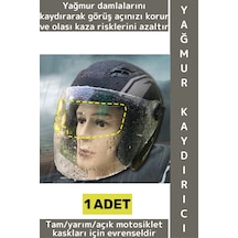 Motoraksesuar Universal Açık Tam Yarım Motor Kaskı Uyumlu Görüş Açısı Koruyucu Yağmur Kaydırıcı