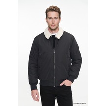 Wrangler Regular Fit Gömlek Yaka Cepli Erkek Bomber Ceket W2620029001 Siyah