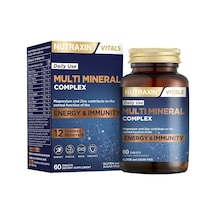 Multi Mineral Complex 12 Mineral İçeren Takviye Vegan 60 Tablet Kalsiyum, Magnezyum, Çinko, Demir Ve Daha Fazlası