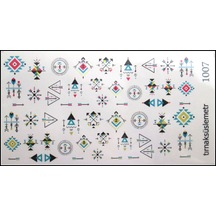 Geometrı Tırnak Dövme Tırnak StickerTırnak Tatto Nail Art 1007