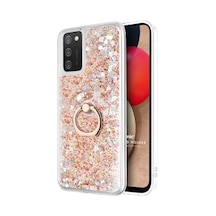 Microsonic Samsung Uyumlu Galaxy A02s Kılıf Glitter Liquid Holder