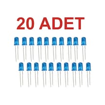 20 Adet 5mm Mavi Led Rodevino