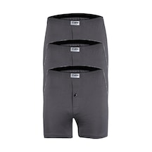 3'Lü Paket Erkek Havlu Bel Düz Boxer 001