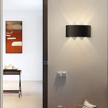 10 Adet 10 Watt Gün Işığı Ledli Işık Süzmeli Dekoratif Led Aplik Siyah