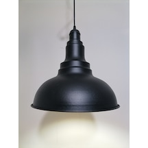 Riolight Retro Siyah Içi Beyaz Tekli Metal Sarkıt Çap: 34Cm (538286142)