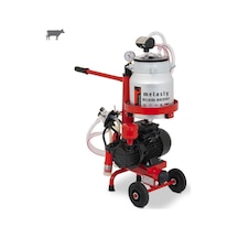 Melasty Micro Tekli İnek Süt Sağma Makinesi Alüminyum Güğüm - Silikon Memelik Kuru Pompa