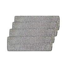 Spin Mop Mikrofiber Tablet Mop Yedek Bezi 4 Adet Gri 12 x 33 CM