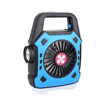 Xtechnx Xtechn026461 Powermaster Pm-506 Kamp Tipi Şarjlı 5 Modlu 3+2 Led El Feneri Işıldak - 3 Kademe Soğutucu Fan Vantilatör Siyah