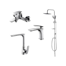 Banyo Seti İle Duş Ünitesi Ve Lavabo Bataryası 6998