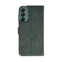 Samsung Galaxy M15 Uyumlu Kılıf Trend S Plus Kapaklı Kılıf - Yeşil