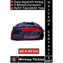 Çanta Suya Dayanıklı Kumaş Spor Okul Futbol Antrenman 3 Bölmeli Fermuarlı Malzeme Çantası 60x30 Cm Çok Renkli