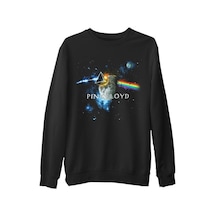 Pink Floyd - Above The Moon Siyah Erkek Kalın Sweatshirt