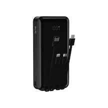 20.000 Mah Plus Blic Bpb6 Dijital Göstergeli Dahili Çoklu Kablolu Powerbank Taşınabilir Şarj Cihazı Siyah