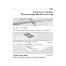 Pazly Bilgisayar Standı Soğutma Fanlı Katlanabilir Dizüstü Bilgisayar Standı, 5 Seviye Ayar, Alüminyum, Taşınabilir, 17 Uygun
