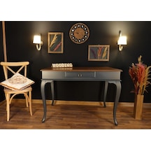 Wooding-Mobilya Wooding 100 Cm Çekmeceli Masif Antrasit Ceviz Çalışma Masası Wooding-Mobilya Wooding 100 Cm Çekmeceli Masif Antrasit Ceviz Çalışma Masası