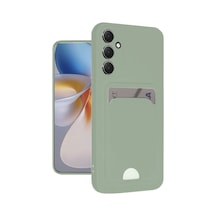 Samsung Galaxy Uyumlu A16 5g Kılıf Kelvin Kartvizitli Silikon - Açık Yeşili Bz8683140839192
