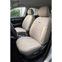 Skoda Fabia Hatchback 2010 Aracınıza Uyum Sağlayan Tam Takım Oto Koltuk Kılıfı - Riva Serisi Bej