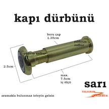 Kapı Dürbünü Çelik Kapı Dürbünü Sarı Renk Kalite