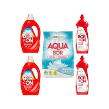 Sıvı Çamaşır Deterjanı Renkliler İçin 52 Yıkama+ Aquabor Beyazlar 40 Yıkama+ Bulaşık Deterjanı.