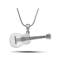 Gümüş Gitar Kolye Gümüş