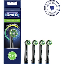 Oral-B Cross Action Clean Maximizer 3+1 Yedek Fırça Başlığı Siyah