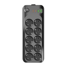 Termal Akım Korumalı Grup Priz Usb & Type-c 2.1a Şarj Çıkışlı 10 Lu Uzaatma Kablo 10a 2500w 2 Metre 3423