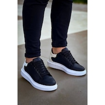 Kb-x500 Kuback Bağcıklı Siyah Beyaz Günlük Erkek Ayakkabı Siyah