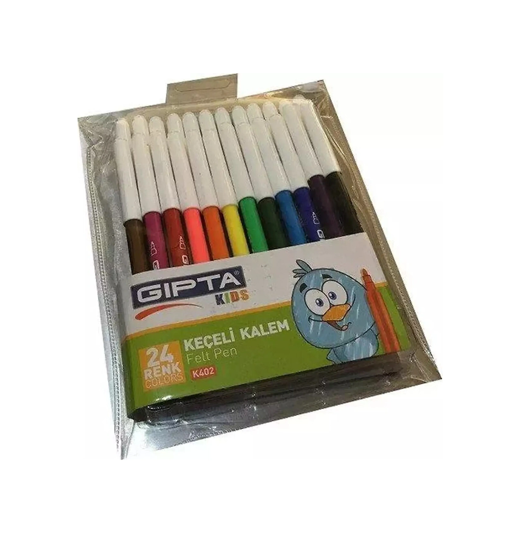 Keçeli Boya Kalemi Pvc Çantalı 24 Renk