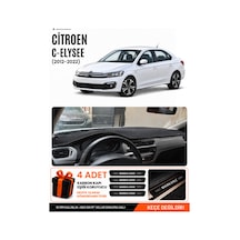 Citroen C-elysee 2012-2022 Uyumlu Torpido Koruma, Torpido Örtüsü, Torpido Kılıfı - Siyah