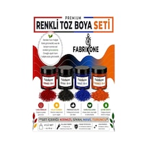 Toz Mum Boyası Seti 10 Cc 4 Lü Soya & Parafin Wax Için Kırmızı, Siyah, Mavi, Turuncu Bkfab4ksmt10g Çok Renkli
