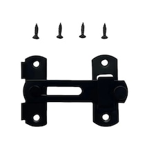 Xuweiwei Siyah Ticari Paslanmaz Çelik Sürgülü Çiftlik Kapı Kilidi - 180 Derece Dönebilir, Şarjsız, Evcil Hayvanlar İçin Dayanıklı