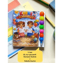 Karne Hediyesi 5 Set Kurşun Kalem Ve Tebrik Kartı