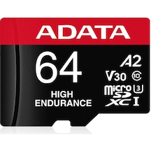 Adata 64 Gb High Endurance Microsdxc 4k U3 V30 A2 Hafıza Kartı Adata 64 Gb High Endurance Microsdxc 4k U3 V30 A2 Hafıza Kartı