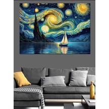 Yıldızlı Gece Van Gogh Dekoratif Kanvas - Mdf Ahşap Tablo