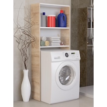 %100 Mdf Çamaşır Ve Kurutma Makinesi Dolabı, Beyaz Açık Raflı Çamaşır Makinesi Üstü Düzenleyicisi Sonoma-beyaz Sonoma - Beyaz %100 Mdf Çamaşır Ve Kurutma Makinesi Dolabı, Beyaz Açık Raflı Çamaşır Makinesi Üstü Düzenleyicisi Sonoma-beyaz Sonoma - Beyaz